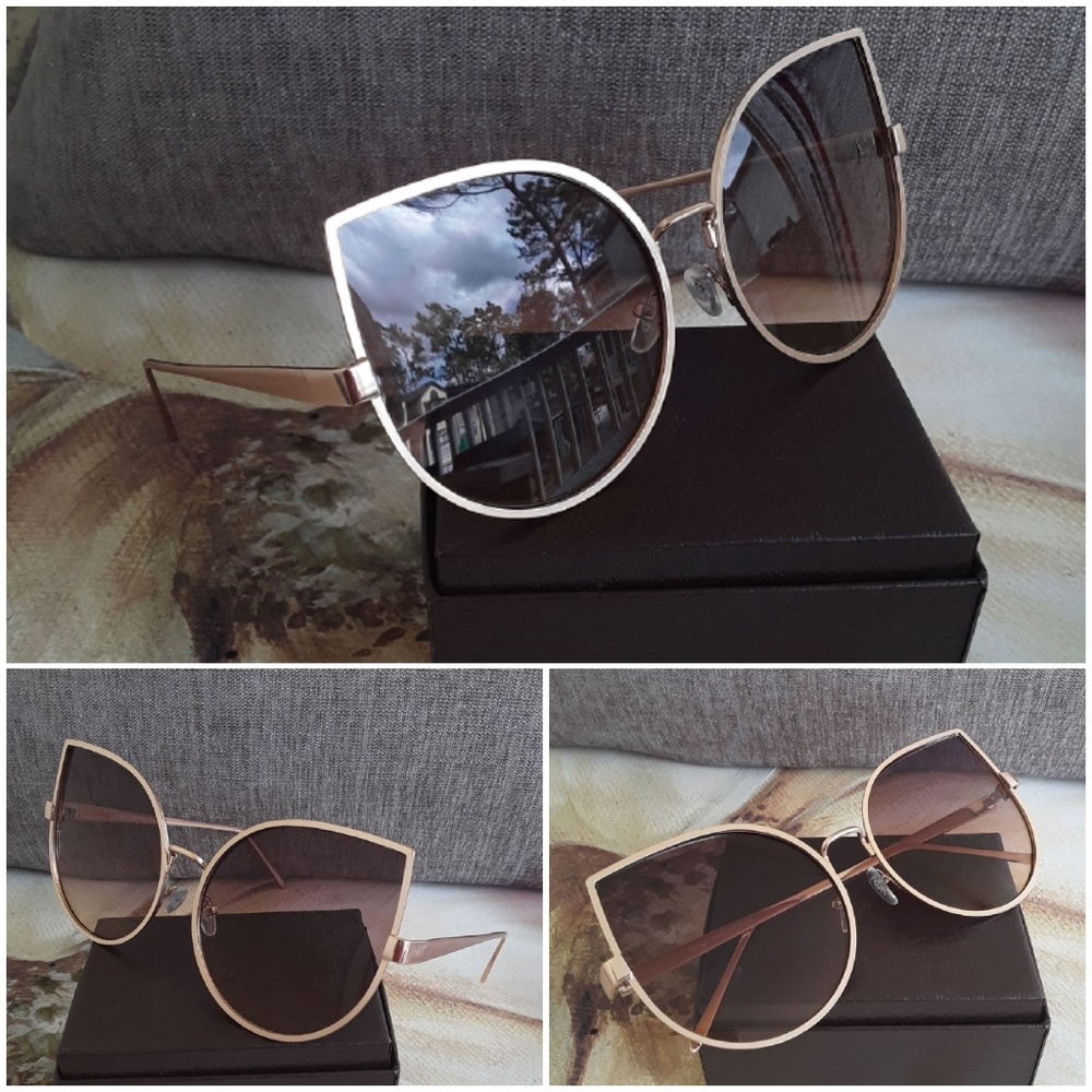 BRAND NEW 2019 OVERSIZED CAT EYE STYLE SUNGLASSES - Picture 6 of 8
